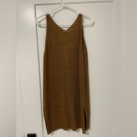 Knitted brown dress coverup - Picture 3 of 9